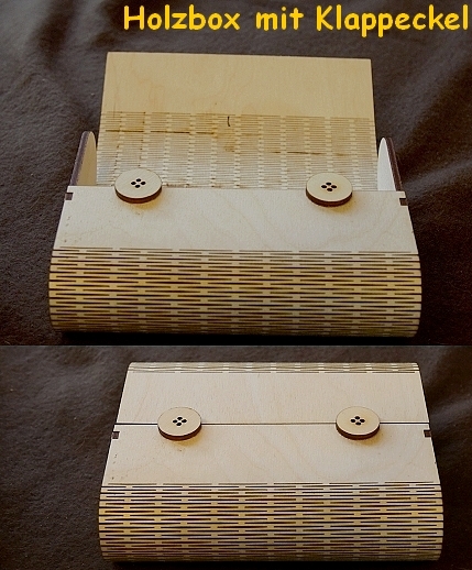 Holzbox mit Klappdeckel
