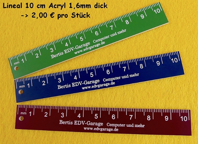 Lineal 10cm Acryl