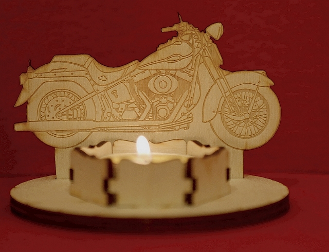 Teelicht Motorrad