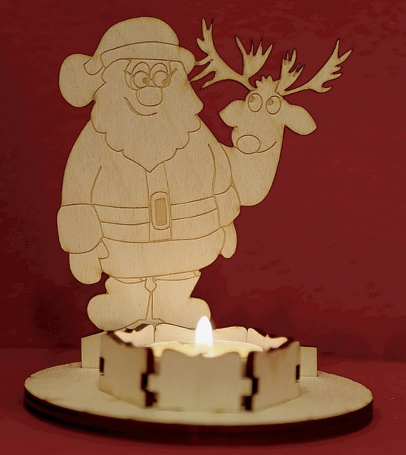 Teelicht Weihnachtsmann
